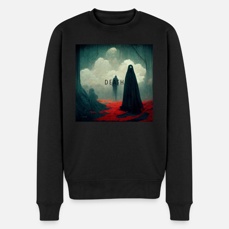 Death Tod - Männer Premium Bio Pullover - Schwarz