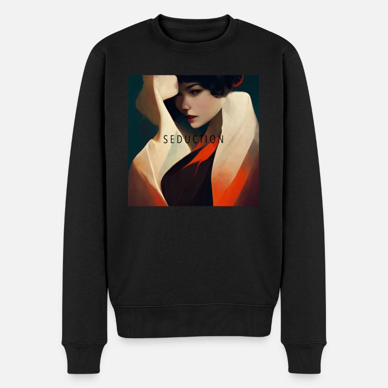 Seduction Verführung - Männer Premium Bio Pullover - Schwarz