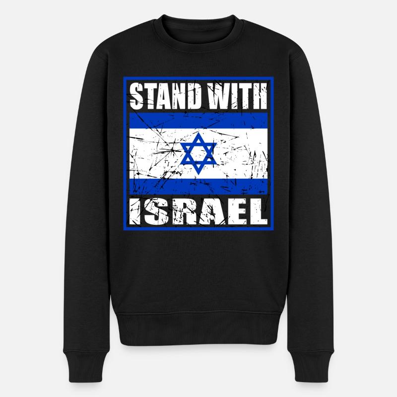 Se tenir aux côtés d’Israël - Pull Premium bio Homme - noir