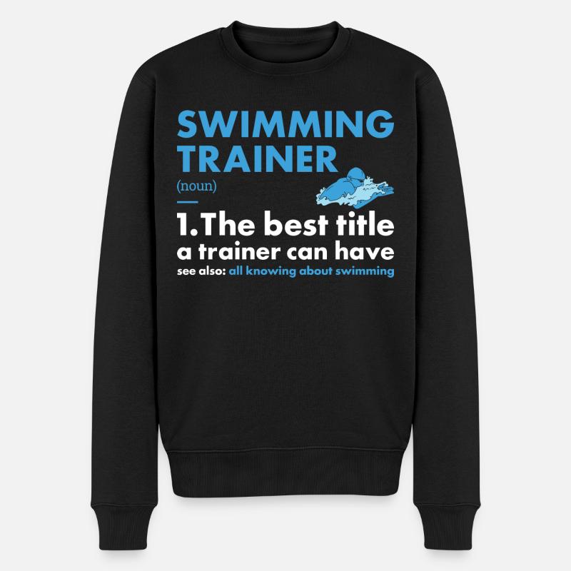 Entraîneur sportif Natation - Pull Premium bio Homme - noir