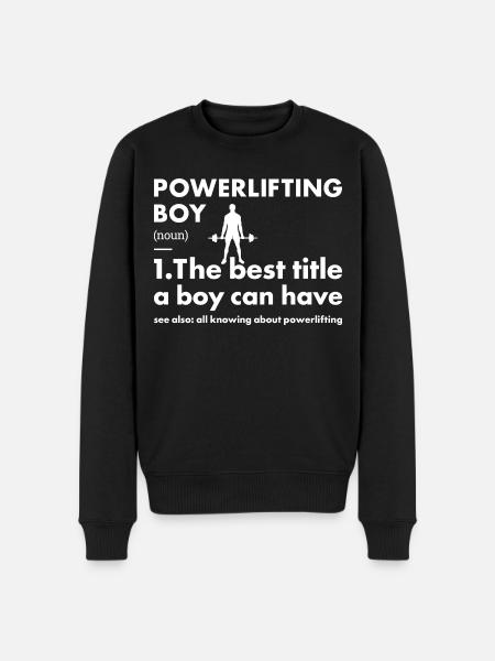 Sport Boy Powerlifting - Men's Premium Organic Jumper - black