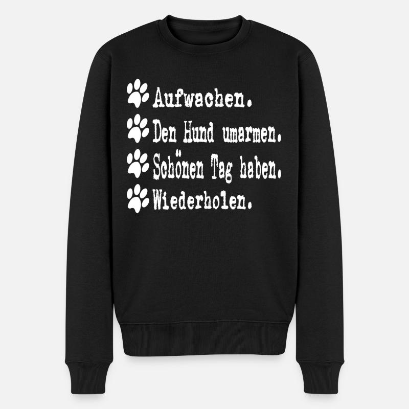Hundeliebe - Männer Premium Bio Pullover - Schwarz