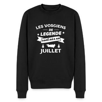 les vosgiens de legende nés en juillet - Pull Premium bio Homme - noir - Devant - Nico (187cm)