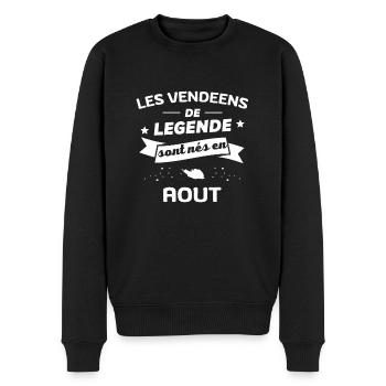 les vendéens de legende nés en aout - Pull Premium bio Homme - noir - Devant - Nico (187cm)