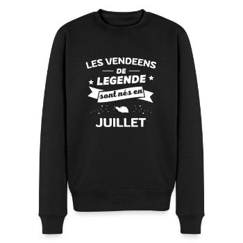les vendéens de legende nés en juillet - Pull Premium bio Homme - noir - Devant - Nico (187cm)