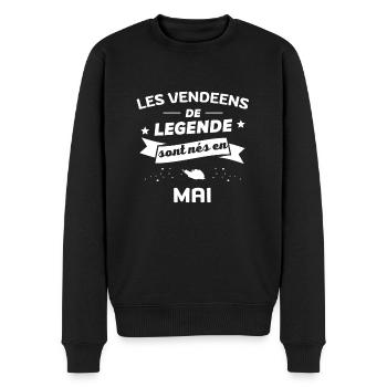 les vendéens de legende nés en mai - Pull Premium bio Homme - noir - Devant - Nico (187cm)
