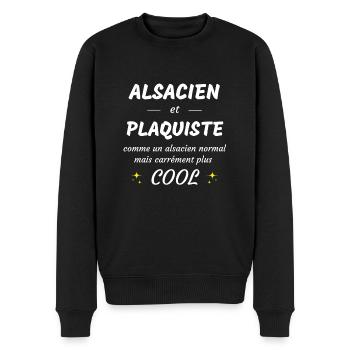 alsacien et plaquiste alsacien plus cool - Pull Premium bio Homme - noir - Devant - Nico (187cm)