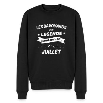 les savoyards de legende nés en juillet - Pull Premium bio Homme - noir - Devant - Nico (187cm)