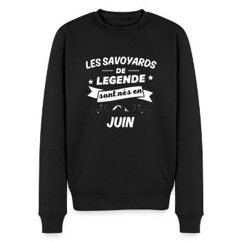 les savoyards de legende nés en juin - Pull Premium bio Homme - noir - Devant - Nico (187cm)