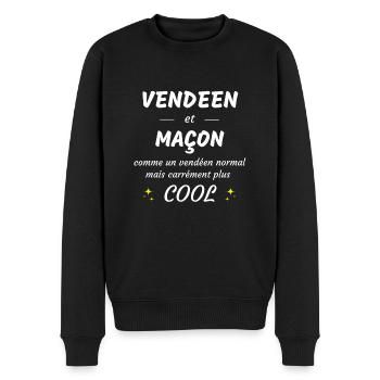 vendéen et maçon vendéen plus cool - Pull Premium bio Homme - noir - Devant - Nico (187cm)