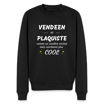 vendéen et plaquiste vendéen plus cool - Pull Premium bio Homme - noir - Devant - Nico (187cm)