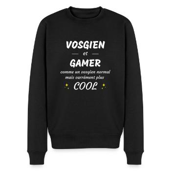 vosgien et gamer vosgien plus cool - Pull Premium bio Homme - noir - Devant - Nico (187cm)