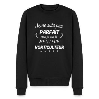 Je suis pas parfait le meilleur horticulteur - Pull Premium bio Homme - noir - Devant - Nico (187cm)
