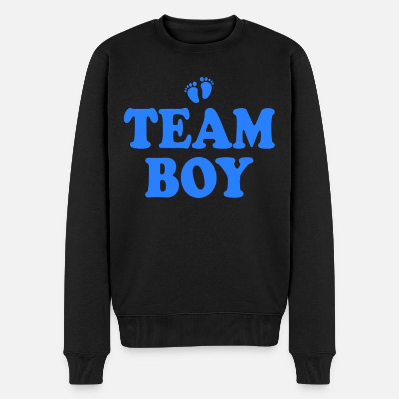 Team boy - Männer Premium Bio Pullover - Schwarz