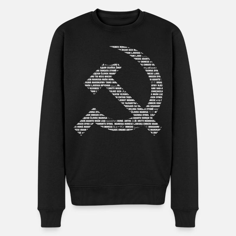 Faucille humaine et marteaux - Pull Premium bio Homme - noir