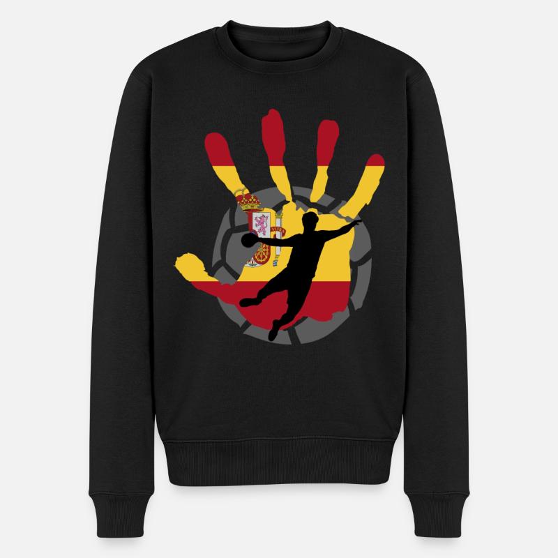 Spanien Handballer Handball Geschenk - Männer Premium Bio Pullover - Schwarz