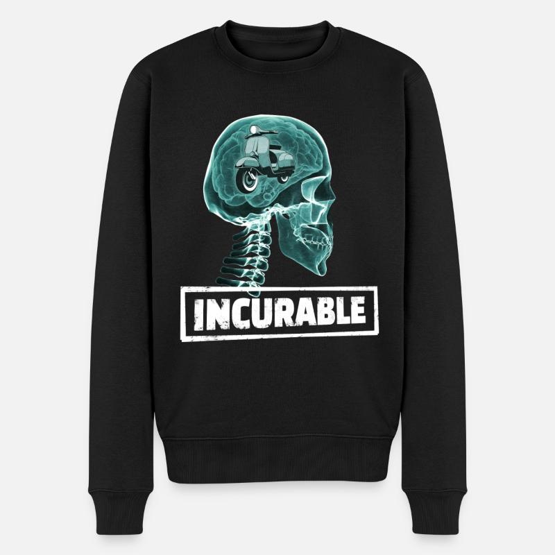 ROLLER UNHEILBAR RÖNTGEN ROLLERFAHRER GESCHENK - Männer Premium Bio Pullover - Schwarz
