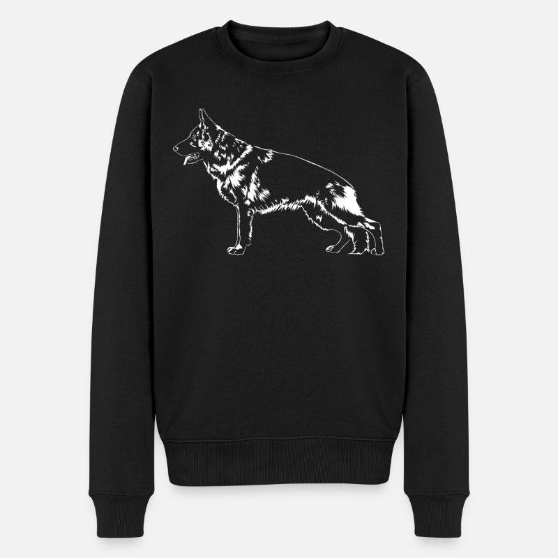 DEUTSCHER SCHÄFERHUND Hunde Hund IGP Wilsigns - Männer Premium Bio Pullover - Schwarz