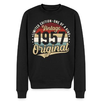 1957 Born Vintage Birthday Retro - Pull Premium bio Homme - noir - Devant - Nico (187cm)