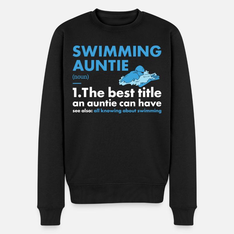 Sport Tante Natation - Pull Premium bio Homme - noir