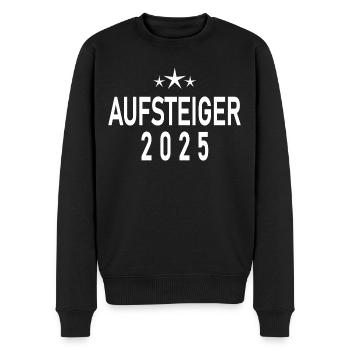 Aufsteiger 2025 - Männer Premium Bio Pullover - Schwarz - Vorne - Nico (187cm)