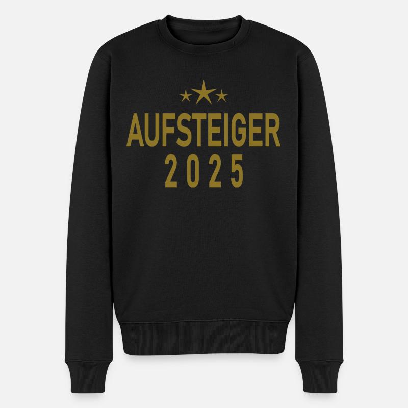 Aufsteiger 2025 - Männer Premium Bio Pullover - Schwarz