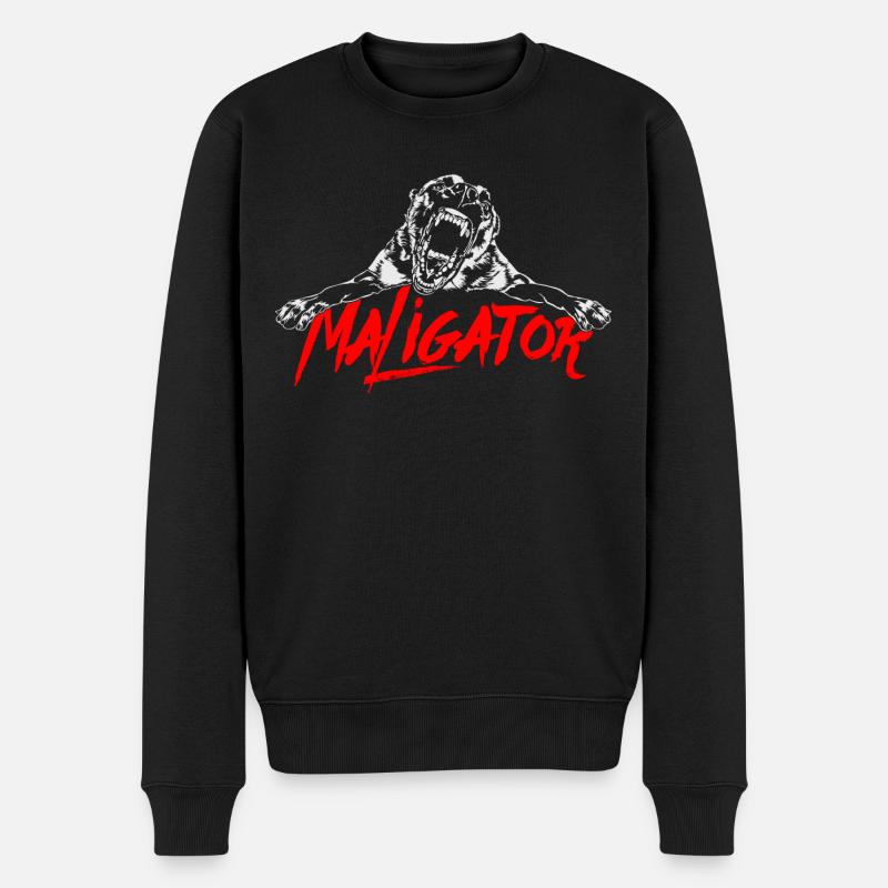 Maligator - Belgian Malinois Hunde Hund Wilsigns - Männer Premium Bio Pullover - Schwarz