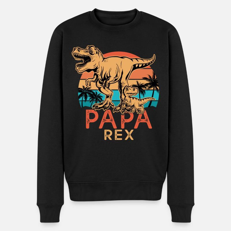 Cadeau papa t rex - Pull Premium bio Homme - noir