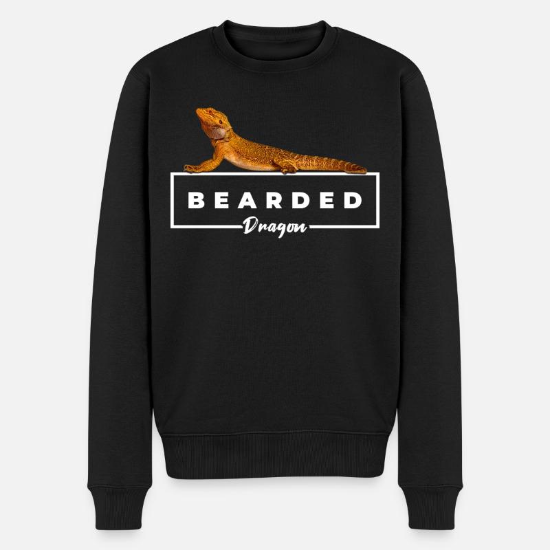Bartdrachen-Reptilienbesitzer - Männer Premium Bio Pullover - Schwarz