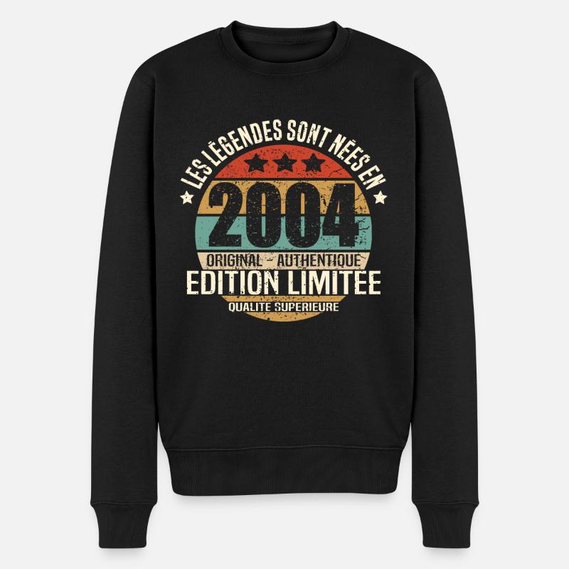 Les légendes sont nées en 2004 - Pull Premium bio Homme - noir