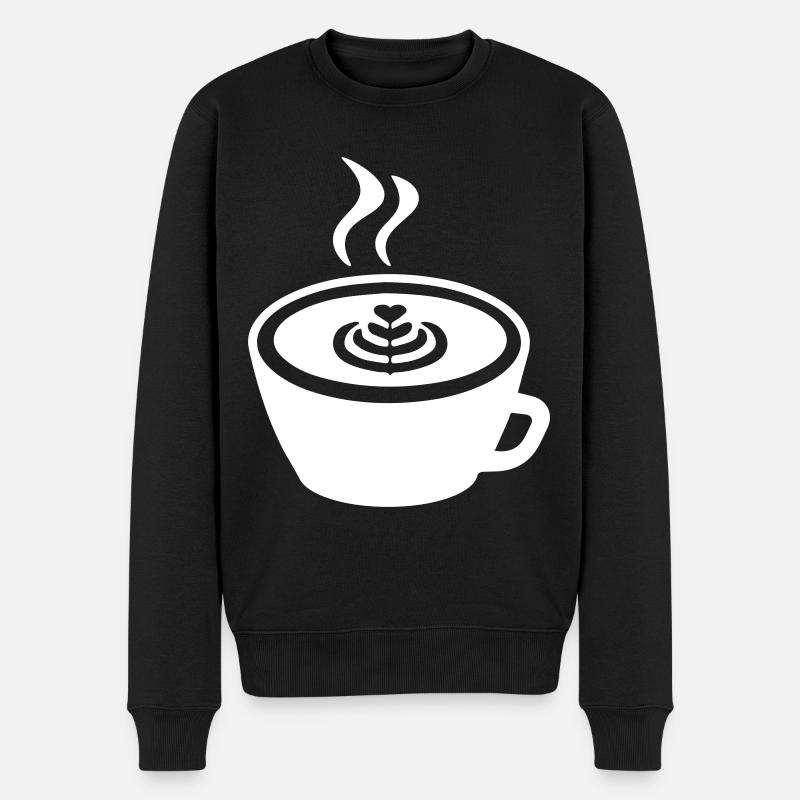 Icône du café - Pull Premium bio Homme - noir