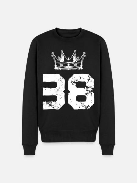 38 Number crown - Men's Premium Organic Jumper - black
