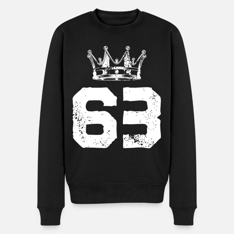 63 Couronne numérique - Pull Premium bio Homme - noir