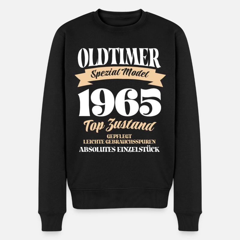Oldtimer Spezial Model Gepflegt Top Jahrgang 1965 - Männer Premium Bio Pullover - Schwarz