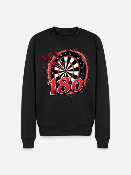 Dart Dartpfeil Darts 180 Dartboard Triple - Men's Premium Organic Jumper - black