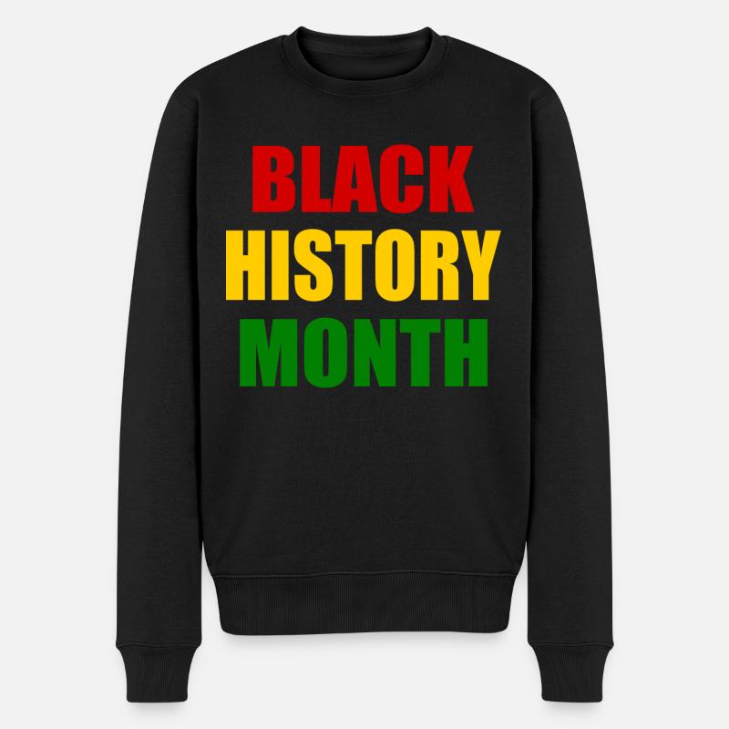 Black history month - Männer Premium Bio Pullover - Schwarz