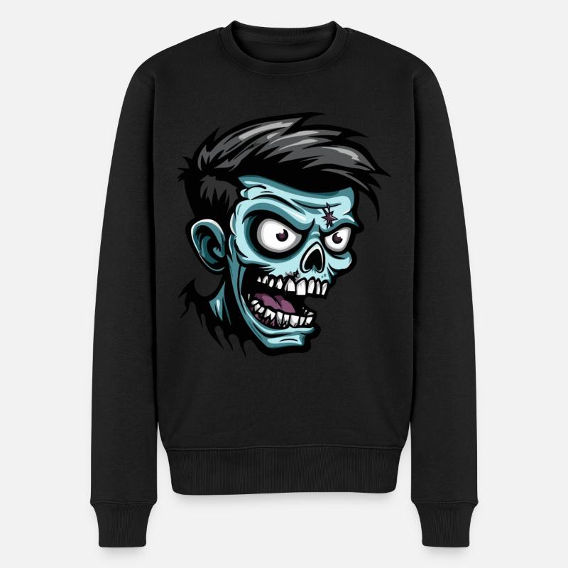 Zombie Halloween Effrayant - Pull Premium bio Homme - noir