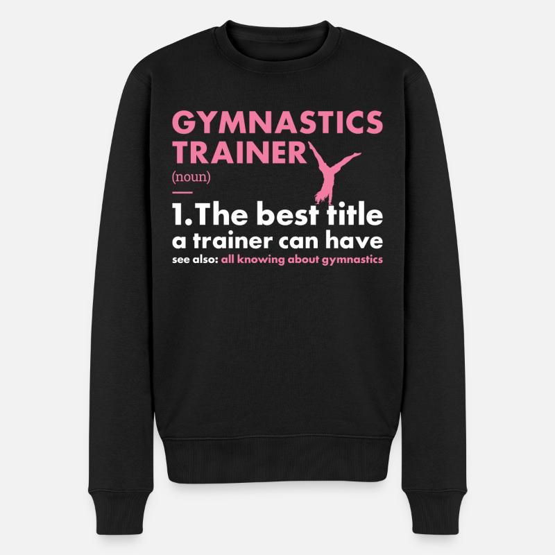 Sport Trainer Gymnastics - Männer Premium Bio Pullover - Schwarz