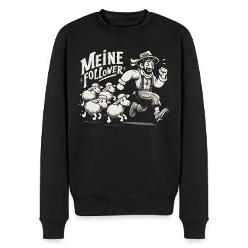 Schafe Follower - Männer Premium Bio Pullover - Schwarz - Vorne - Nico (187cm)