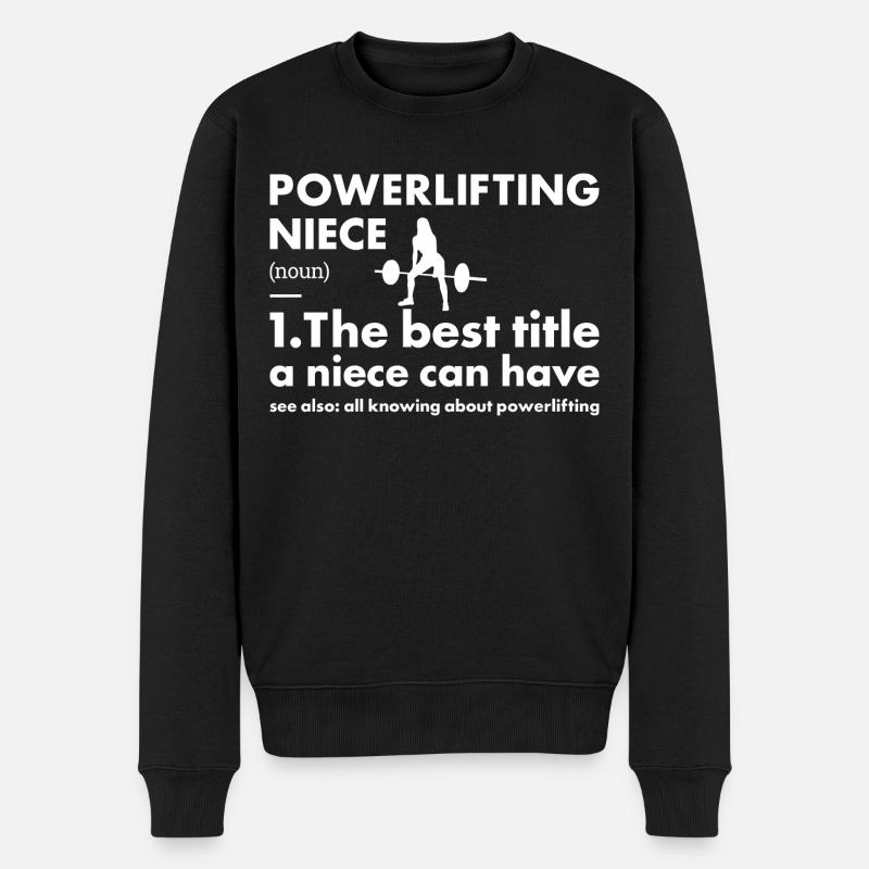 Sport Niece Powerlifting - Pull Premium bio Homme - noir