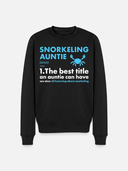 Snorkler Auntie Definition Snorkling - Økologisk premium-sweatshirt til mænd - sort