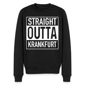 Ligne droite OUTTA KRANKFURT - Pull Premium bio Homme - noir - Devant - Nico (187cm)