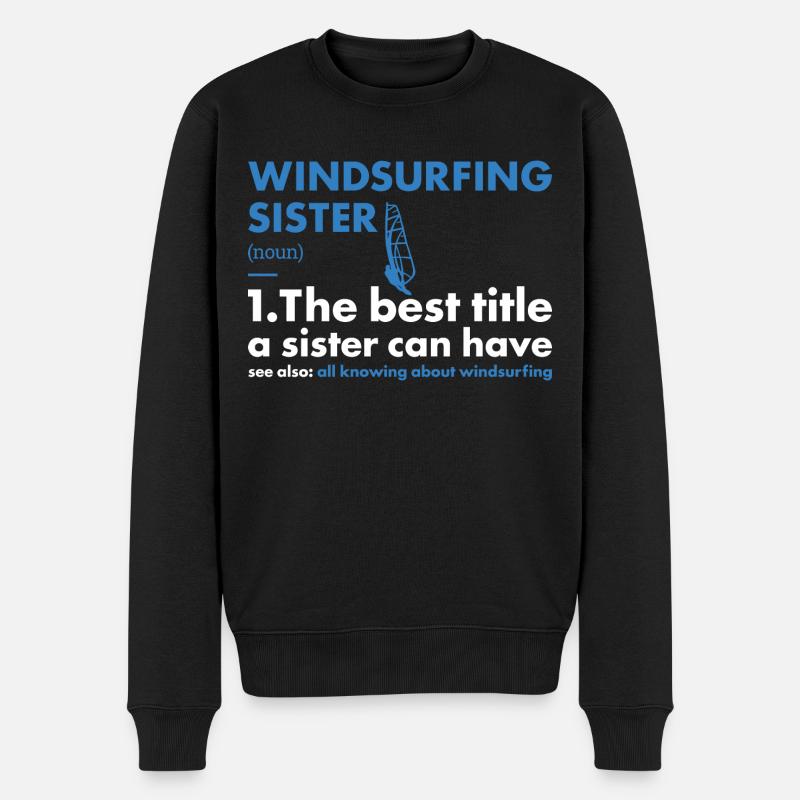 Sport Sister Windsurfing - Männer Premium Bio Pullover - Schwarz