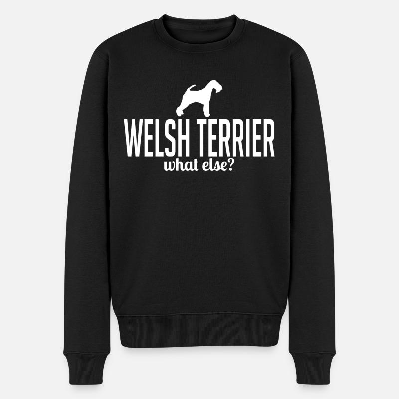 WELSH TERRIER what else Hundespruch Hunde Wilsigns - Männer Premium Bio Pullover - Schwarz