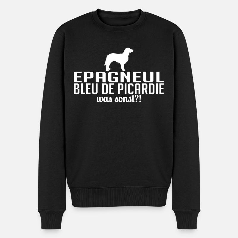 EPAGNEUL BLEU DE PICARDIE was sonst Hunde Wilsigns - Männer Premium Bio Pullover - Schwarz