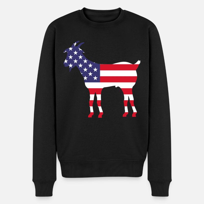 American Flag Goat - Pull Premium bio Homme - noir