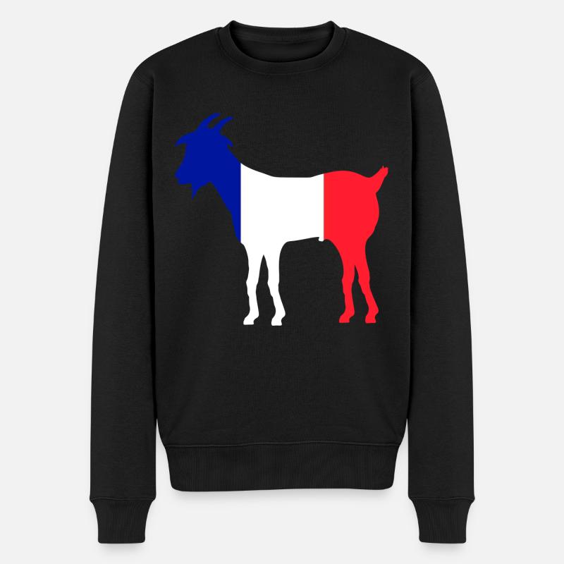 Drapeau de la France goat - GOAT - Pull Premium bio Homme - noir