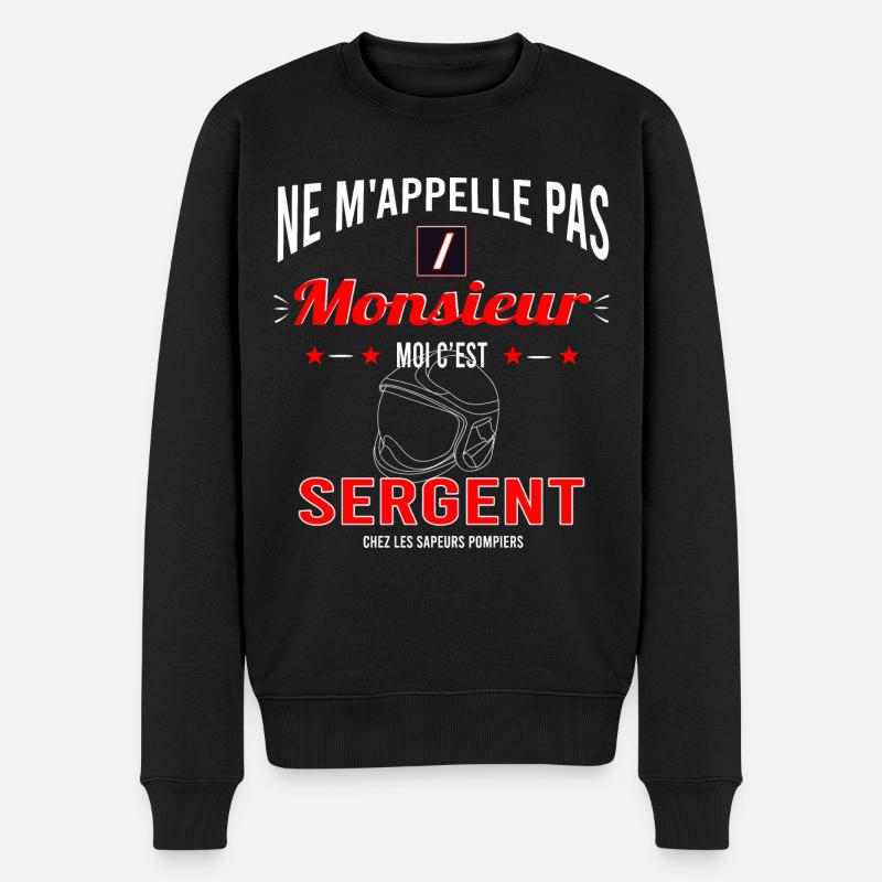 Pompier - sergent chez les sapeurs pompiers - Pull Premium bio Homme - noir