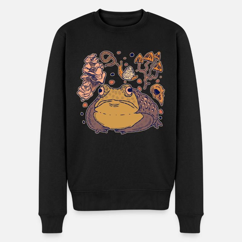 Goblincore_Sammelsurium - Männer Premium Bio Pullover - Schwarz