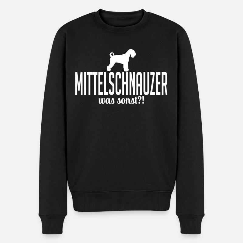 Mittelschnauzer was sonst Hundespruch Hunde - Männer Premium Bio Pullover - Schwarz